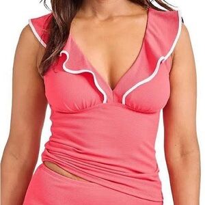 Tommy Bahama Island Cays Cabana ruffled Tankini - Small - New